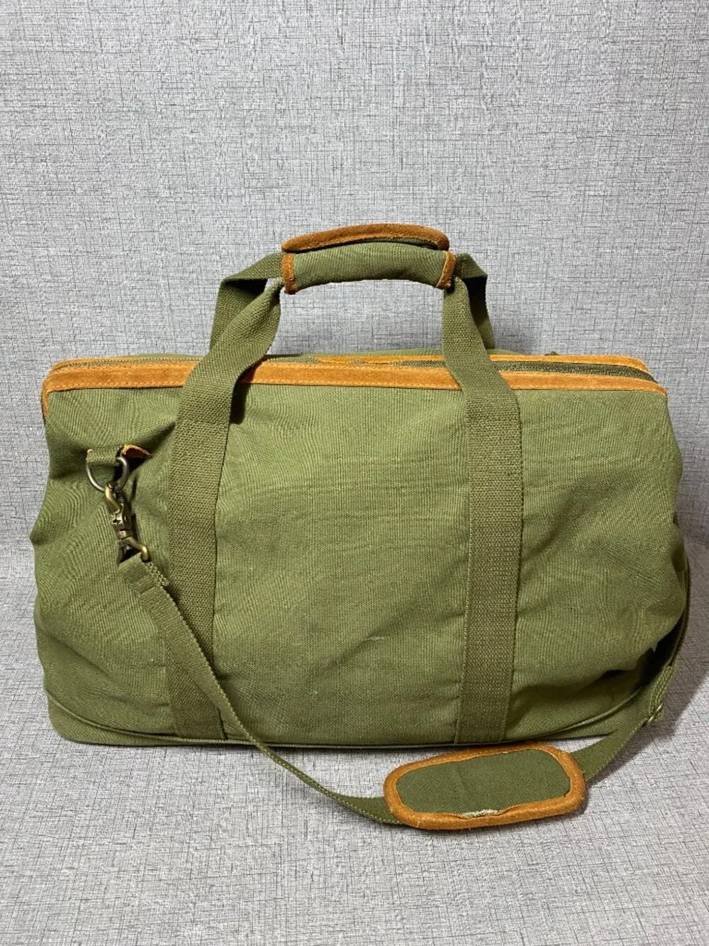 Vintage Eddie Bauer Duffle Bag for Travel Canvas Suede Duffel Bag Carry on Men